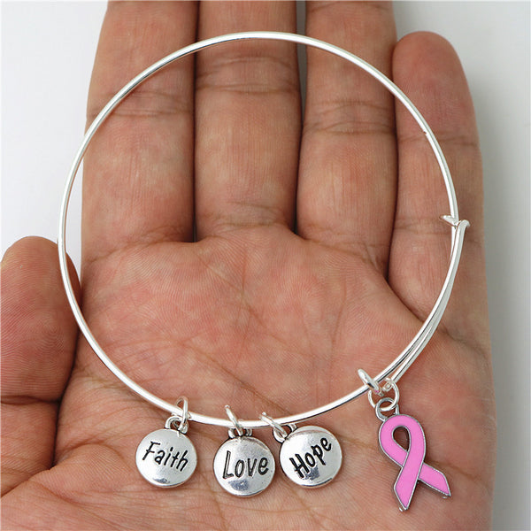 Breast Cancer Awareness Charm Bracelet